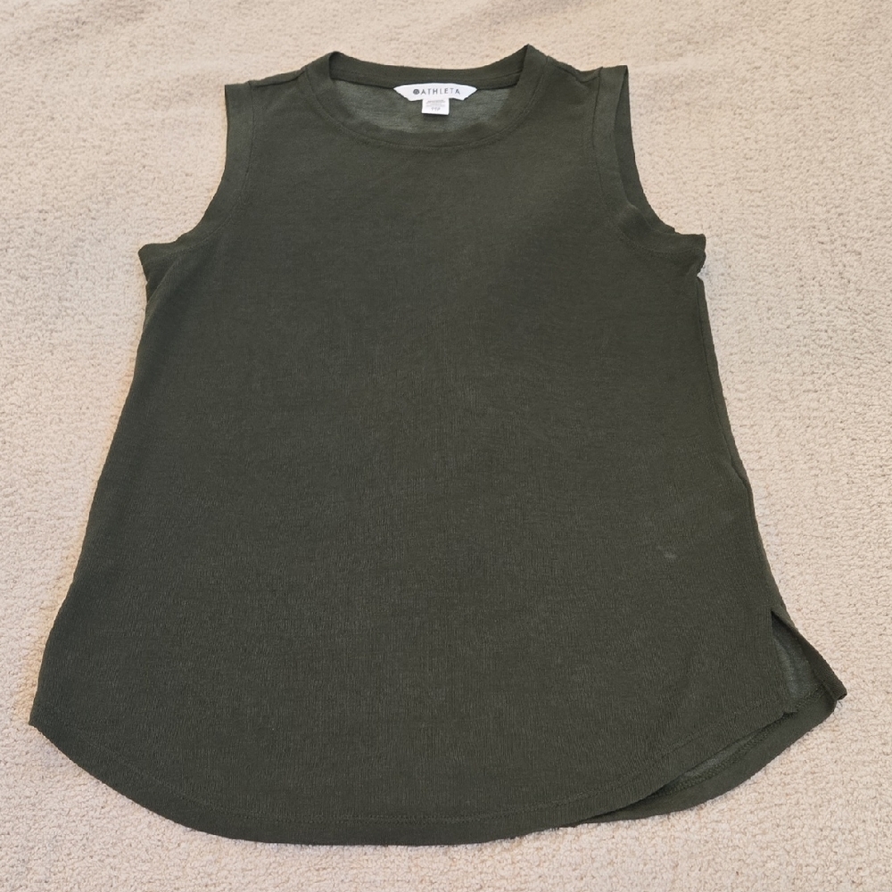 Athleta Forest Green Muscle Tee